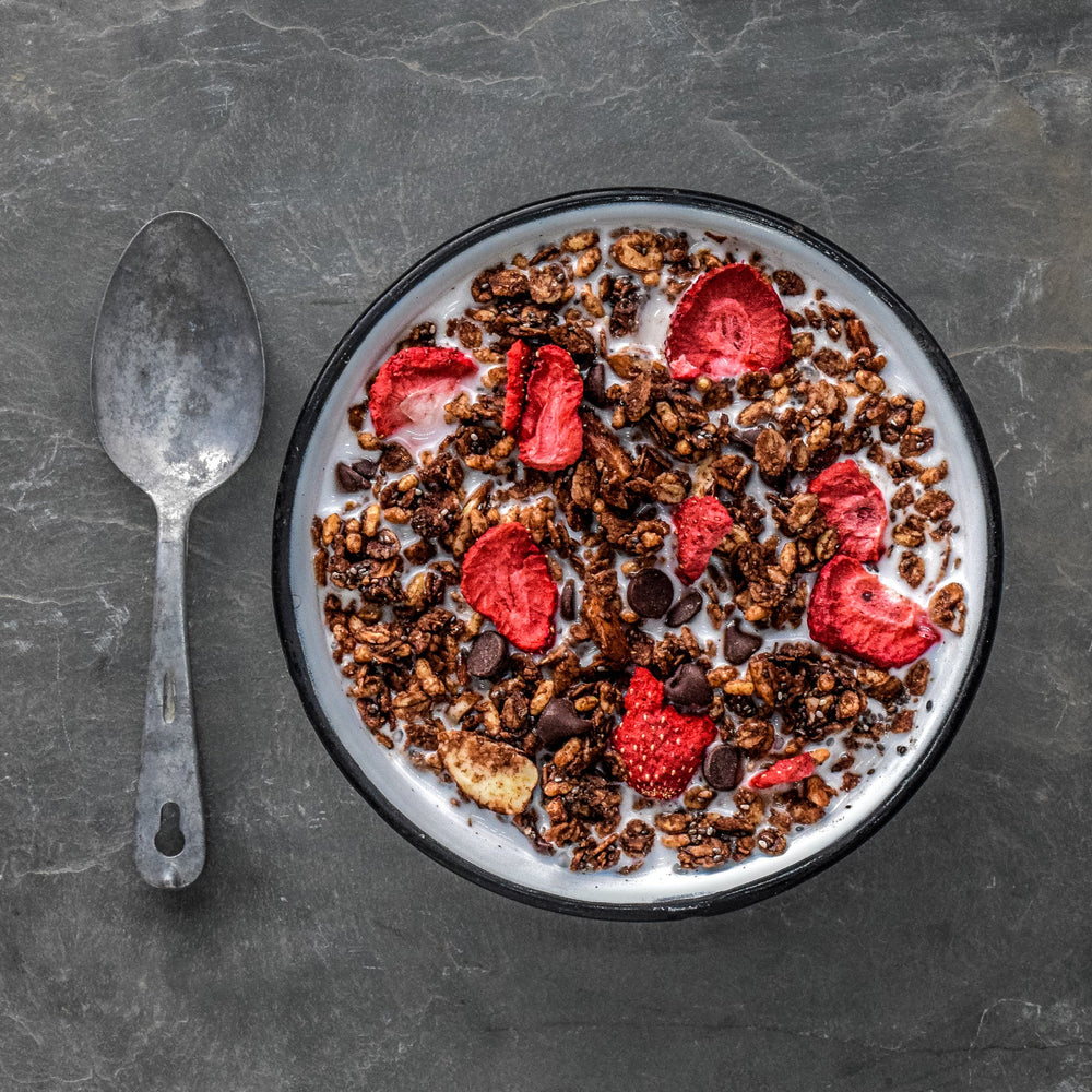 Angry Pika Chocolate Strawberry Granola Breakfast