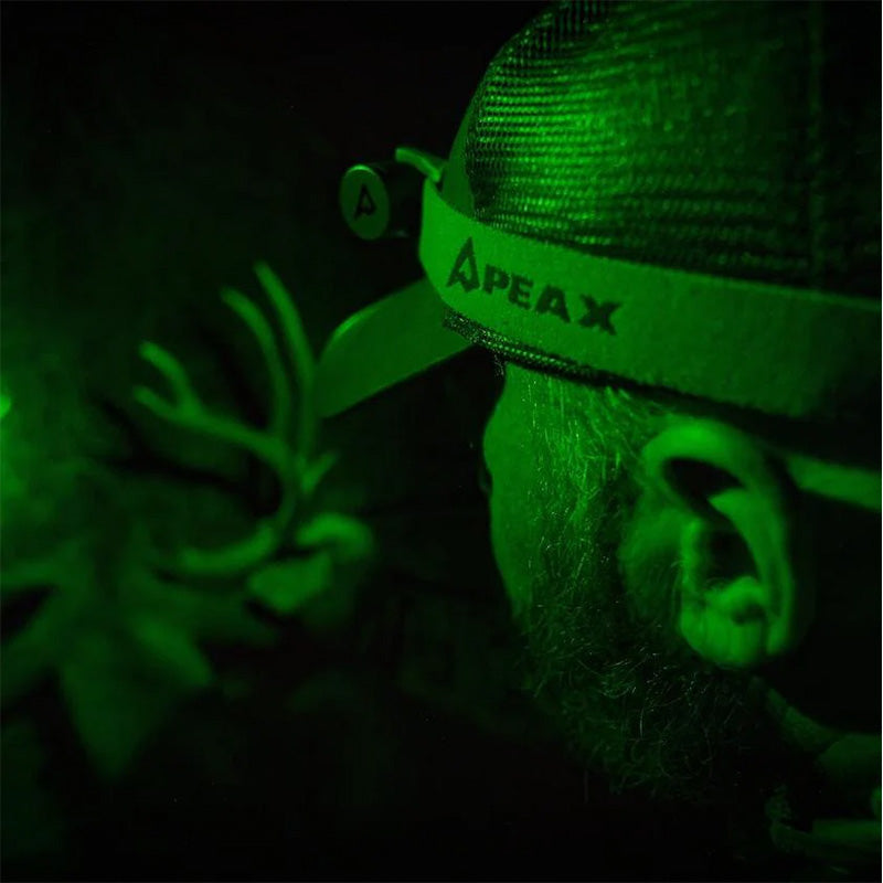 PEAX Backcountry Duo Headlamp green in field