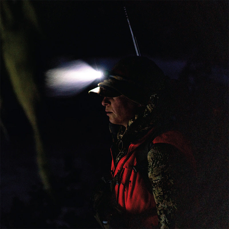 PEAX Backcountry Duo Headlamp in field