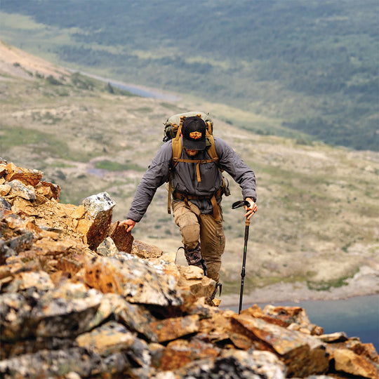 PEAX Backcountry Elite (Cork) Trekking Poles in field